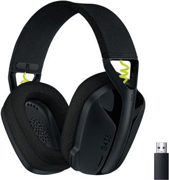 Słuchawki Logitech G435 LIGHTSPEED Bezprzewodowy zestaw słuchawkowy do gier — czarny (981-001050)