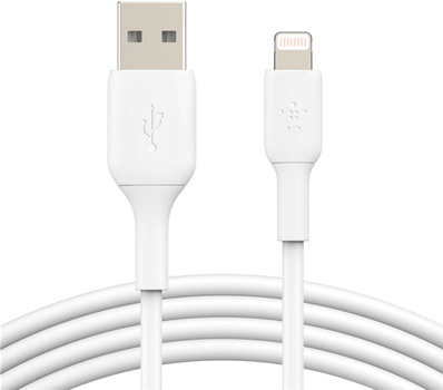 Kabel Belkin USB-A do Lightning PVC 1m Biały (CAA001BT1MWH)