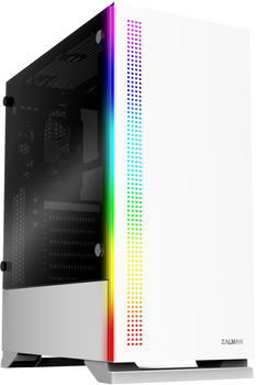 Корпус Zalman S5 White RGB (TG)