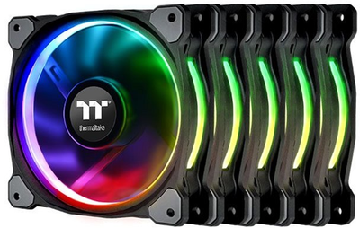 Zestaw wentylatorów Thermaltake Riing Plus 12 RGB Radiator Fan TT Premium Edition (zestaw 5 sztuk) (CL-F054-PL12SW-A)