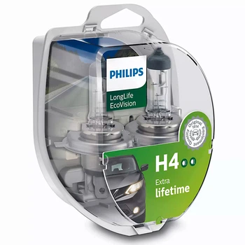 Галогенные лампы Philips H4 LongLife EcoVision 12342LLECOS2 60/55w 12v P43t-38