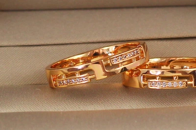 Кольцо Xuping Jewelry модерн р 19 золотистое