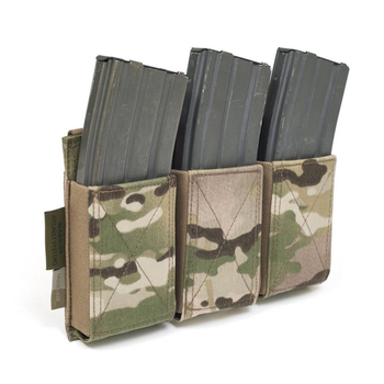 Подсумок под магазины тройной Warrior Assault Systems Detachable Triple Elastic Mag Pouch Multicam