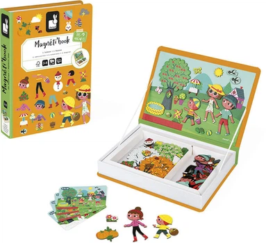 Магнітна книга Janod 4 сезони (J02721) (3700217327217)