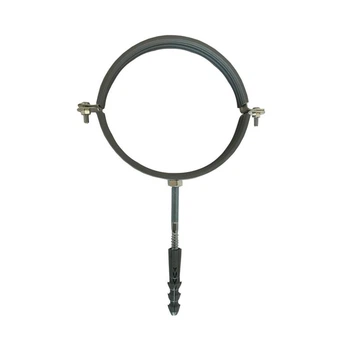 Хомут в сборе CR 3″ (85-94мм) с винтом-шурупом 8*100 и дюбелем в уп., серый