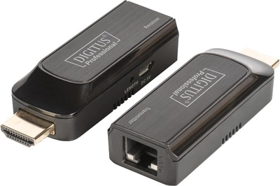 Przedłużacz Digitus mini HDMI UTP 50 m, zasilany przez USB, czarny (DS-55203)