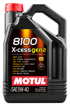 Олива Motul 8100 X-Cess Gen2 SAE 5W40 4Л