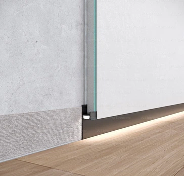 Плинтус скрытого монтажа ALUconcept SLPM-30 LED (2600 мм), ЧЁРНЫЙ