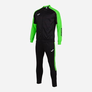 Детский спортивный костюм (толстовка + штаны) для мальчика Joma Eco Championship 102751.117 129-140 см Черный/Салатовый (8445456370611)