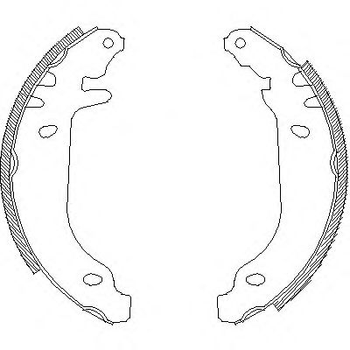 Колодка гальм. барабан. RENAULT 19, 21 88-95, CLIO 96-98 задн. вир-во Remsa Remsa (416900)