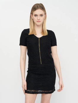 Платье-футболка короткое женское La Redoute XAZ070076LLQO 36 Черное (DD8000001268227)