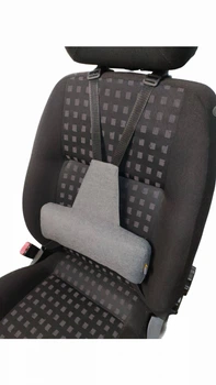 Ортопедическая подушка EKKOSEAT под поясницу на автомобильное кресло. Серая. Еврофиксация. Smart