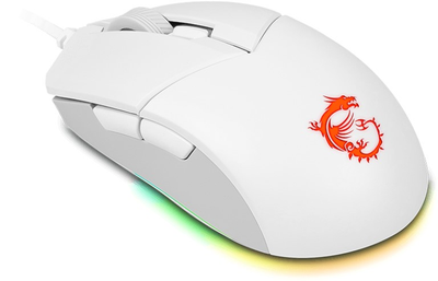 Mysz gamingowa przewodowa MSI Clutch GM11 biała (S12-0401950-CLA)