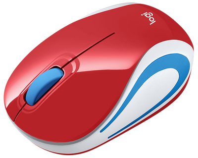Mysz komputerowa Logitech M187 Wireless Mini czerwona (910-002732)