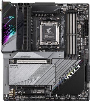 Материнська плата Gigabyte X670E Aorus Master (sAM5, AMD X670, PCI-Ex16)