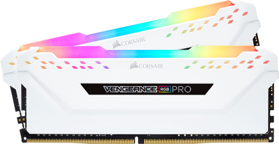 Оперативна пам'ять Corsair DDR4-3200 32768MB PC4-25600 (Kit of 2x16384) Vengeance RGB Pro White (CMH32GX4M2E3200C16W)