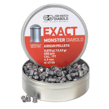 Пули JSB Exact Monster Redesigned 4.52мм, 0.87г, 400шт