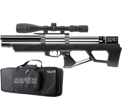 PCP Гвинтівка Raptor 3 Standart з оптичним прицілом 4х32 і чехлом