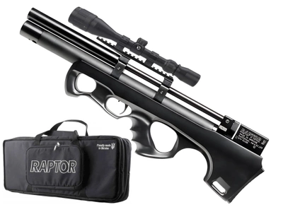 PCP Гвинтівка Raptor 3 Compact з оптичним прицілом 4х32 і чехлом