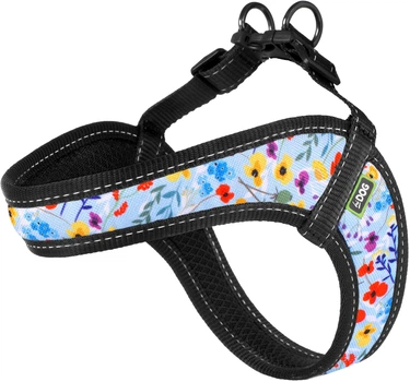 Шлея Hi Dog Comfort охват грудной клетки 36-42 см S Flowers blue (2100102862013)