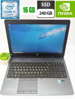 Ноутбук HP Zbook 15 G2 (15.6” / i7-4810MQ/16Gb/240SSD/NVIDIA K1100M) Б/У
