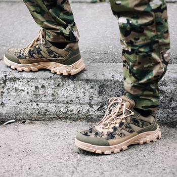 Тактичні кросівки мультикам, 41 размер – 27 см. літні кросівки для військових ЗСУ, армійське взуття.