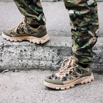 Тактичні кросівки мультикам, 45 размер – 29.5 см. літні кросівки для військових ЗСУ, армійське взуття.