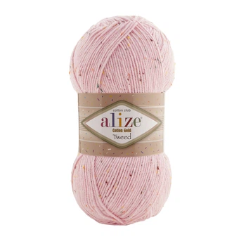 Пряжа вязания Alize Cotton Gold Tweed (котон голд твид) 518 розовый