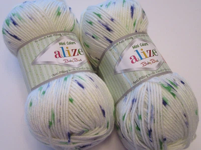 Пряжа для ручного в'язання Alize BABY BEST MINI COLORS (бебі бест мініколор) акрил антиалергенний- 6971