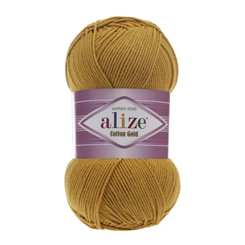 Турецька пряжа для в'язання Alize COTTON GOLD (Котон Голд) напівбавовна 02 шафран