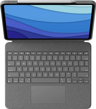 Osłona klawiatury Logitech Combo Touch do iPada Pro 12,9" 5. 6. generacji, szara (920-010257)