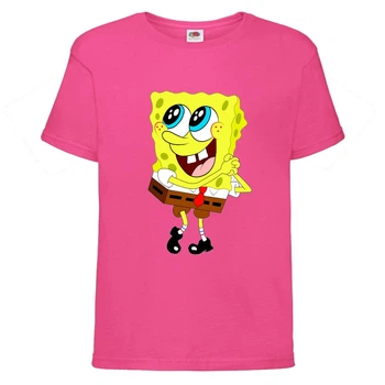 Футболка детская Спанч Боб 24 (Sponge Bob) розовая 140 см