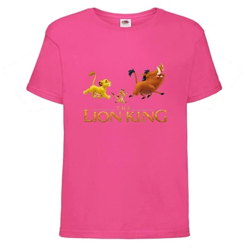 Футболка дитяча Король Лев (Lion King) рожева (LK-friends-3-pink) 164 см