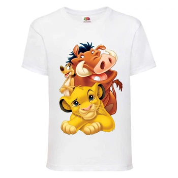 Футболка дитяча Король Лев (Lion King) біла (LK-friends-2-white) 128 см
