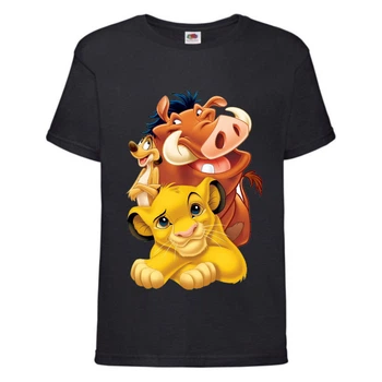 Футболка дитяча Король Лев (Lion King) чорна (LK-friends-2-black) 116 см