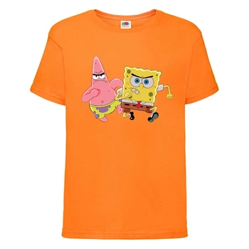 Футболка детская Спанч Боб 3 (Sponge Bob) оранжевая 140 см