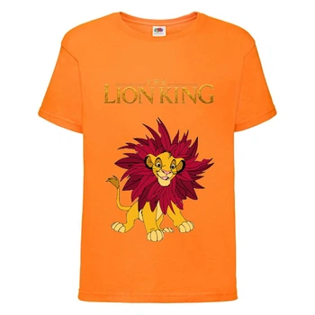 Футболка детская Король Лев (Lion King) оранжевая (LK-simba-3-orange) 140 см
