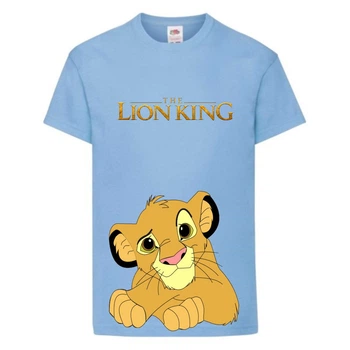 Футболка дитяча Король Лев (Lion King) світло-блакитна (LK-simba-4-blue) 164 см