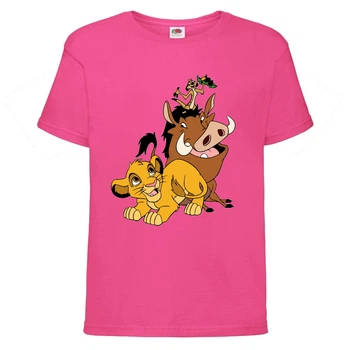 Футболка дитяча Король Лев (Lion King) рожева (LK-friends-pink) 104 см