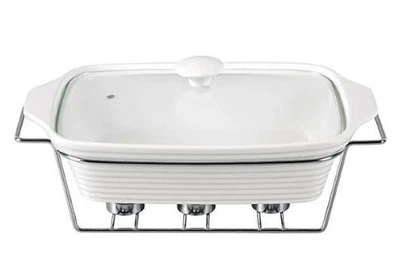 Мармит Kamille Food Warmer керамическая форма 2.4л 33см с подогревом