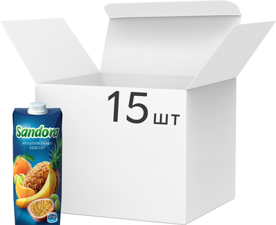 Упаковка нектару Sandora Мультивітамін 0.5 л х 15 шт (4820001448603)