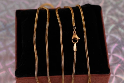 Цепь Xuping Jewelry квадратный колос 45 см 2 мм золотистая