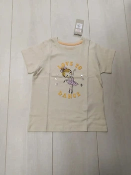 Футболка для дівчинки молочна Love Dance Primark 122см (400092081)
