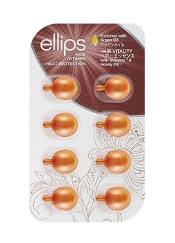 Вітаміни для волосся Ellips "Здоров'я волосся" з женьшенем та медом With Ginseng & Honey Oil, 8 капсул по 1 мл (8993417200052)