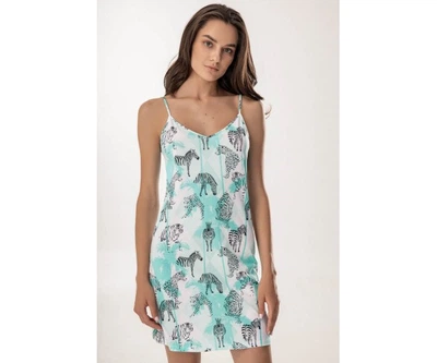 4505/38 white/mint Сорочка нічна бавовна Jasmine S
