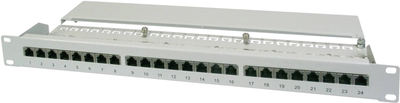 Патч-панель Digitus Professional 19" 1U CAT5е 24xRJ45 FTP складена для серверної шафи/стійки (DN-91524S)