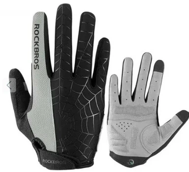 Вело перчатки полный палец RockBros S109-1 Spider паук (620448671) Черно-серый XL