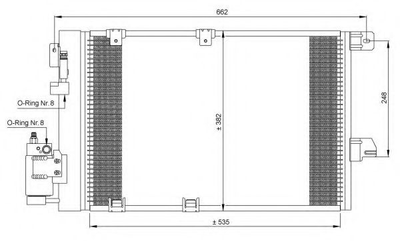 Радиатор кондиционера OPEL Astra 98- пр-во NRF NRF (35301)