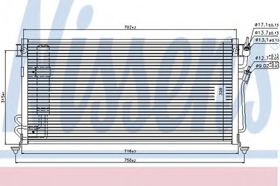 Конденсатор кондиціонера MITSUBISHI LANCER 96- 1.3-2.0i вир-во Nissens Nissens (94748)