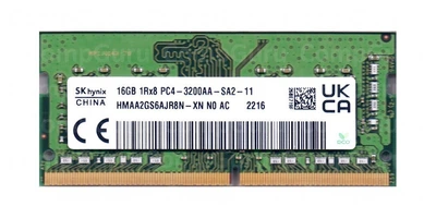 Ноутбучная оперативная память Hynix DDR4 16GB 3200MHz SO-DIMM 1Rx8 PC4-3200AA (HMAA2GS6AJR8N-XN) бу